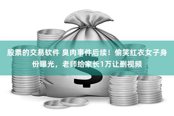 股票的交易软件 臭肉事件后续！偷笑红衣女子身份曝光，老师给家长1万让删视频