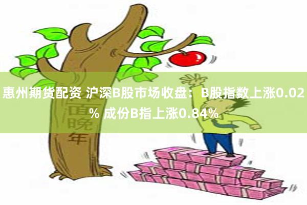 惠州期货配资 沪深B股市场收盘：B股指数上涨0.02% 成份B指上涨0.84%